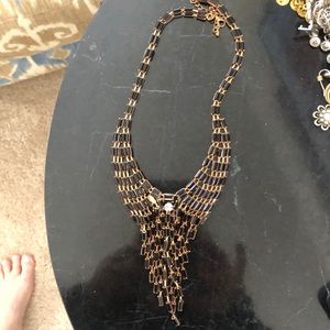 Black & gold statement necklace